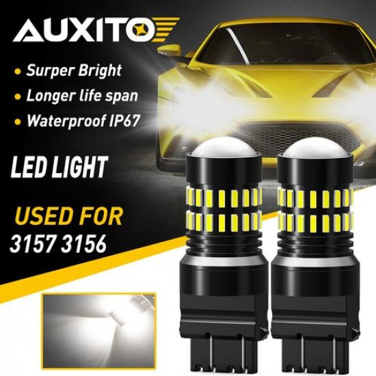 2X 3157 4157 4114 LED DRL Driving Daytime Running Light Bulbs 6000K White 48H EC