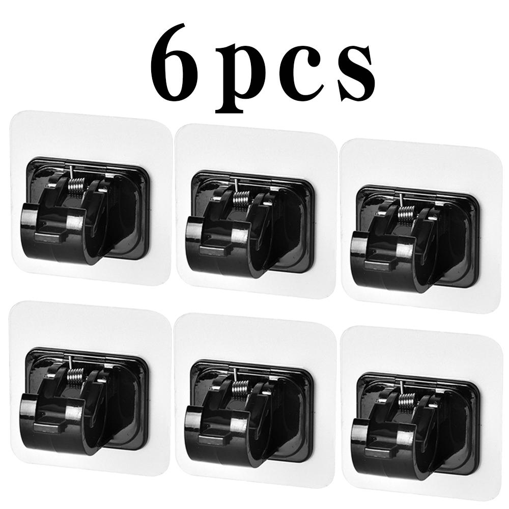 

6Pcs Curtain Rod Brackets Self Adhesive Curtain Rod Holder Hooks Nail Free Adjustable Curtain Rod Hooks Curtain Hangers