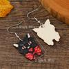European & American Halloween Pumpkin Cat Candy Basket Earrings
