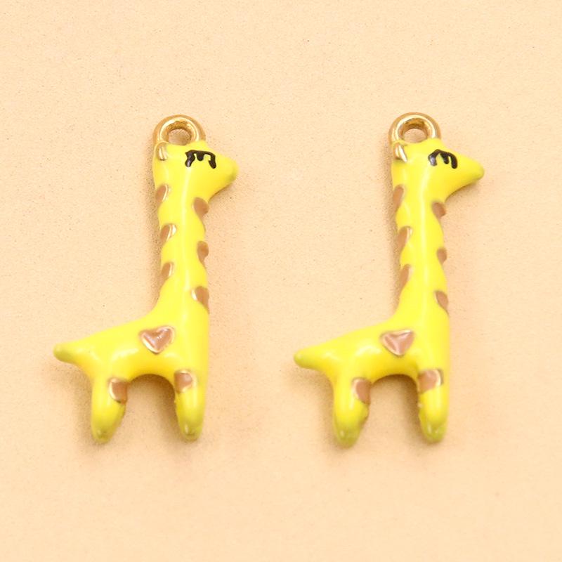 18K Gold Plated Animal Pendants: Giraffe, Duck, Elephant Jewelry for DIY Bracelets & Necklaces