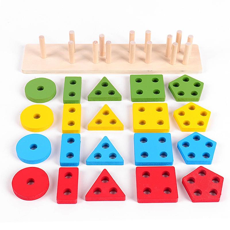 Geometric Column Puzzle Building Block Toy, Boys And Girls Can Play With Of Mind