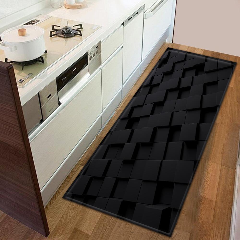 Entrance Door Mat Kitchen Bedroom Carpet Non-slip Floor Corridor Balcony Carpet Modern Printed Pattern Floor Mat