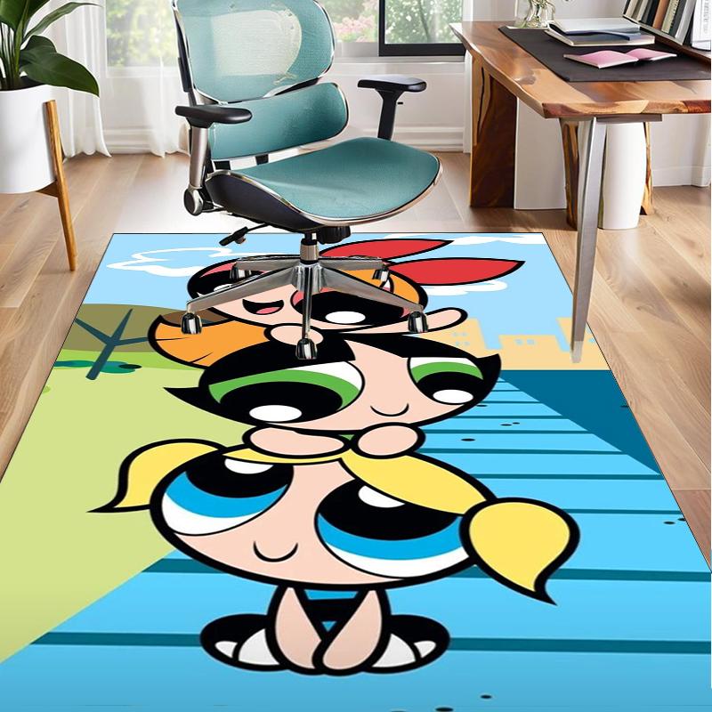 Power Police  Adventure Office Rug Chair Mat, Game Carpet, Suitable for Front Door, Bedroom, Living Room, Desk, Holiday Gift