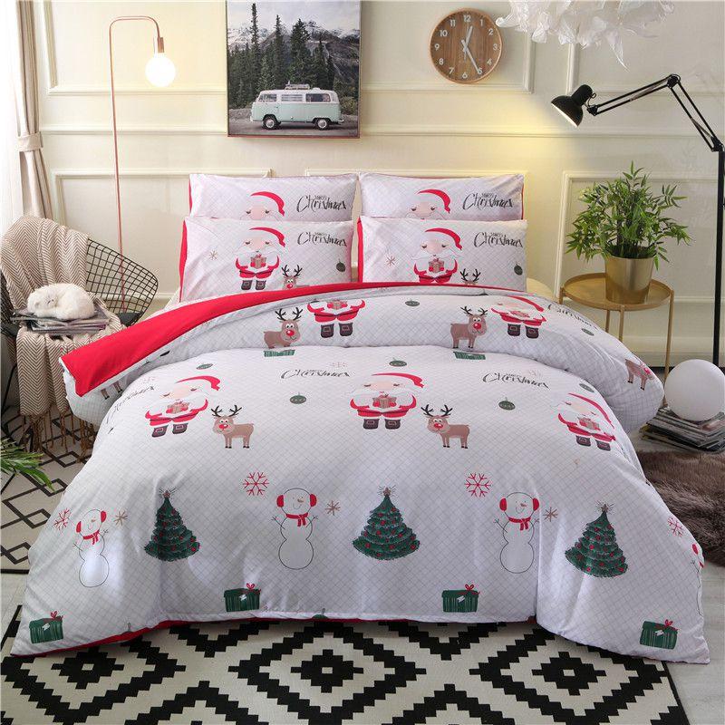 Premium Quality Father Christmas Duvet Cover Set Single Double King Size Bedding