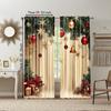 Set Of 2 Christmas Decorative Window Curtains Digital Printed Polyester Material Drapes Bedroom Living Room Office Made Area Treatment