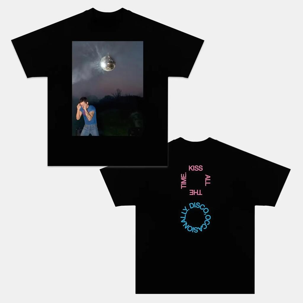 2026 New Heavy Cotton Oversized Tee Abstract Geometric DTF Print Couple Matching Top