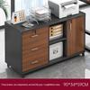 Wooden Office Filing Cabinet with Lock and Under-Desk Storage