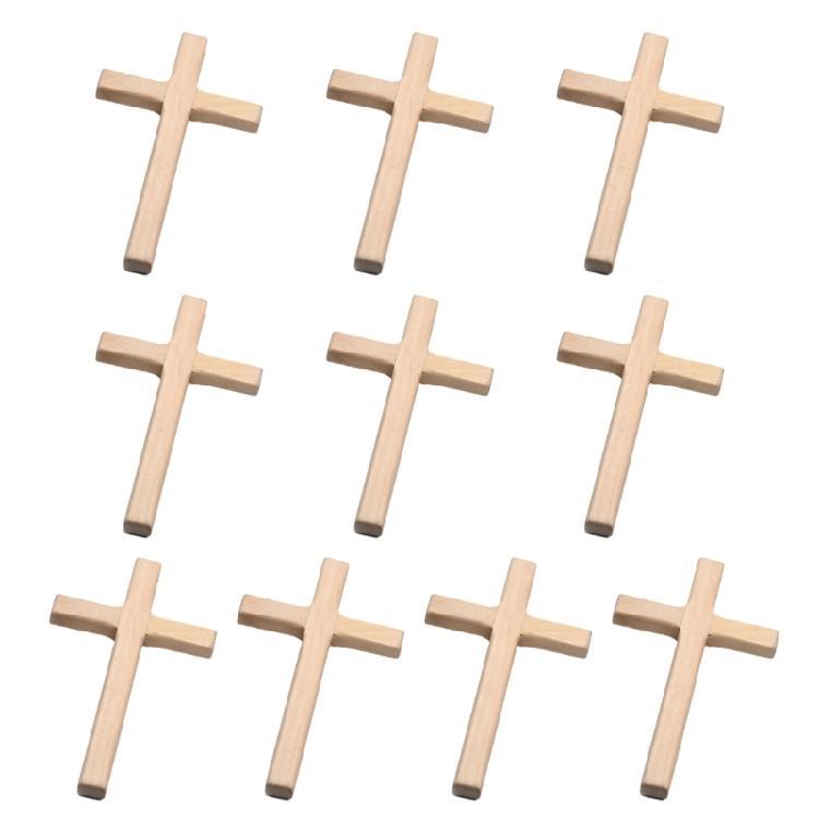 1PC Handmade Wood Cross Christ Statue Religious Prayer Hand Holding Pendant