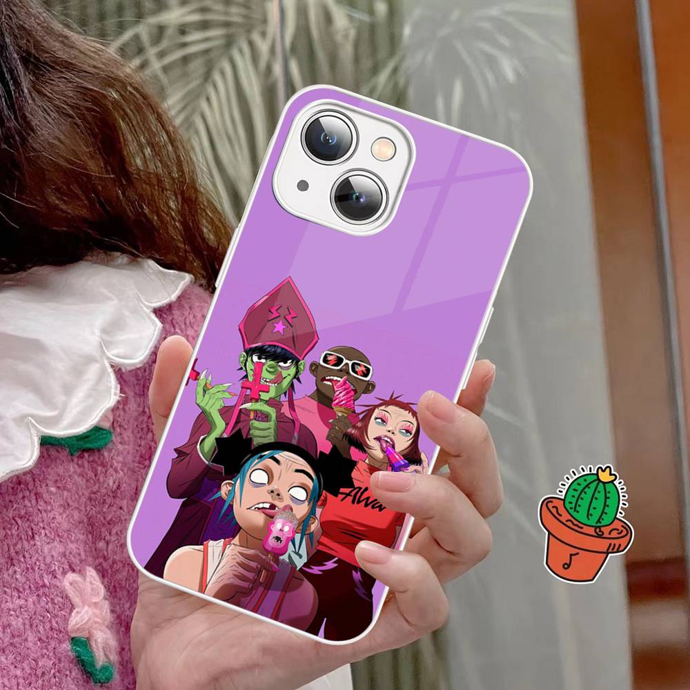 Hip Hop G-Gorillaz Phone Case For IPhone 15 13 12 Mini 11 Pro XS Max X XR 14 Plus Tempered Glass Cover