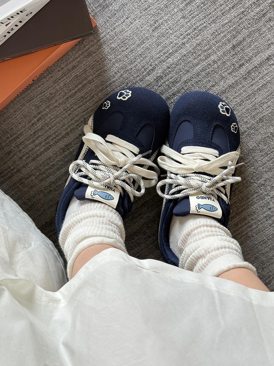 Retro American German-Inspired Women s Thick-Soled Casual Sneakers - 2025 Autumn Collection 38