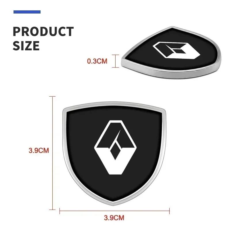 1/2pcs 3D Metal Car Styling Shield Emblem Badge Stickers For Renault DACIA Fluence Scenic Loguna Logan Twingo Clio Captur ZEO SS7
