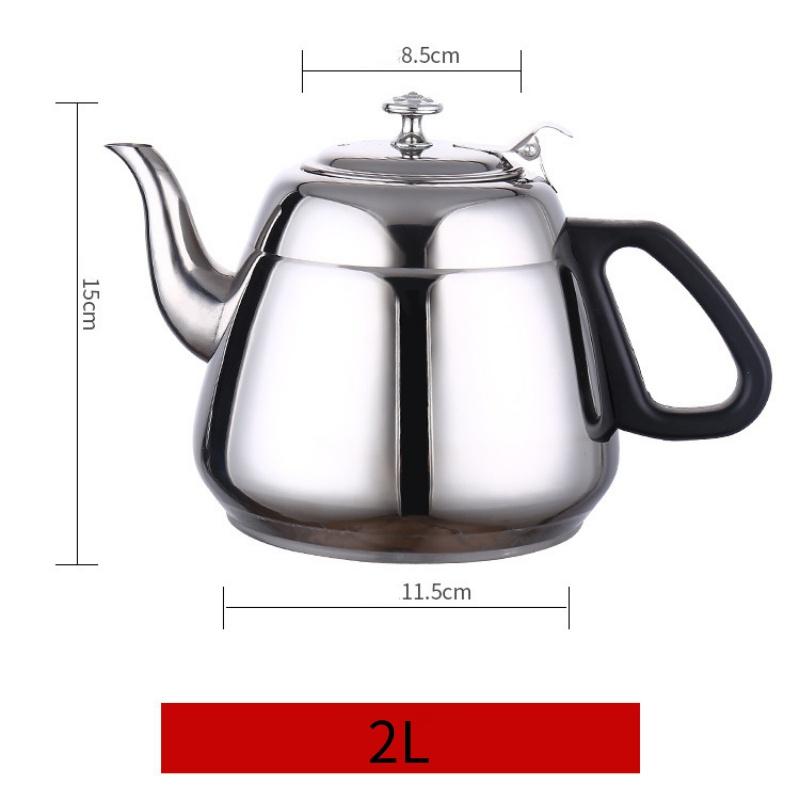 Teekessel 1,5l Edelstahlkessel Kaffeekessel 2l Teefilter für Restaurant Café Täglichen Gebrauch