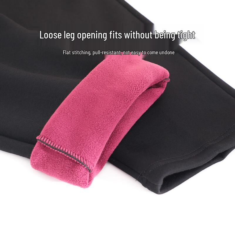 YUZHAOLIN Women's Winter Fleece-Lined Straight-Leg Casual Pants