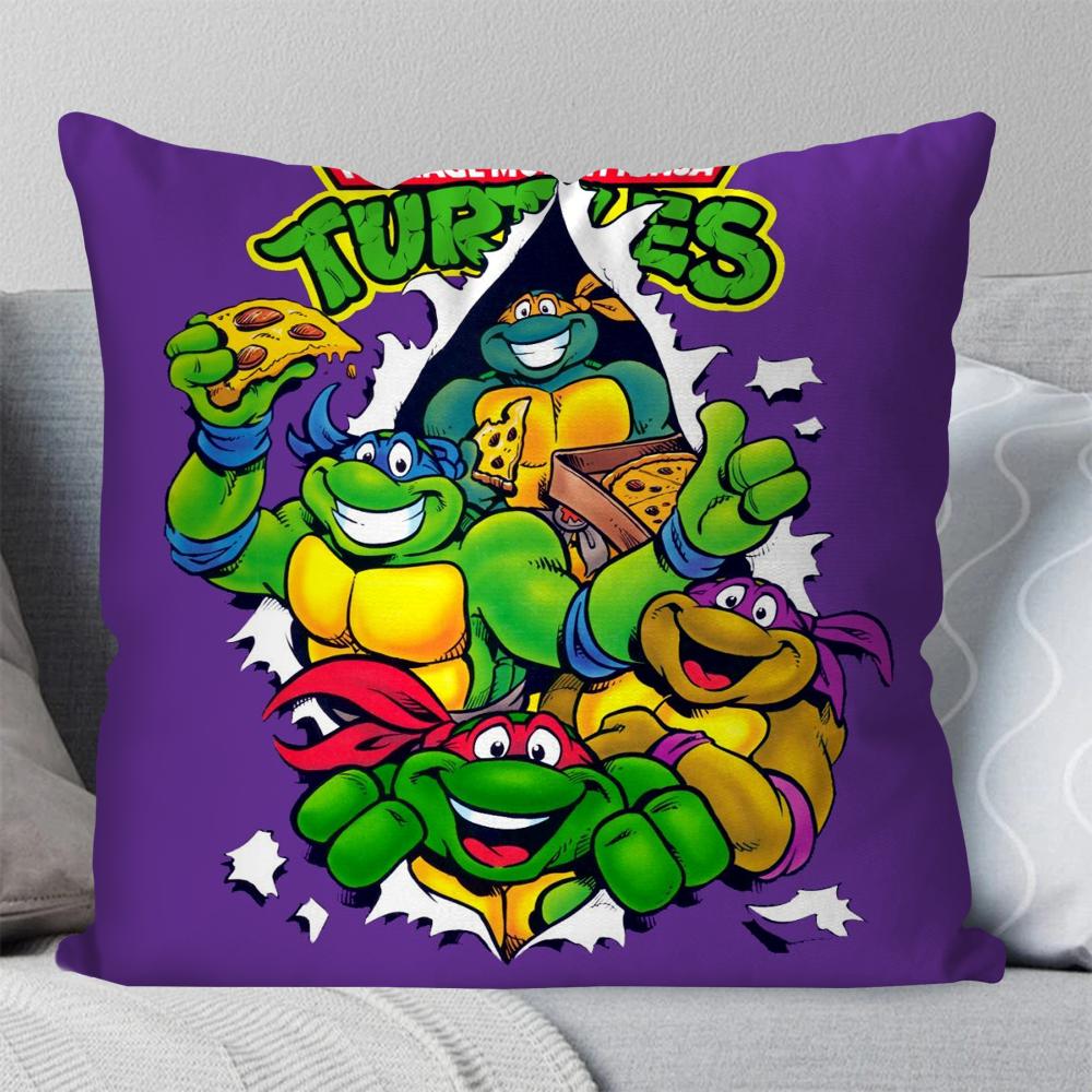 T-Teenage M-Mutant N-Ninja T-Turtles Animation Pillow Case Square Pillow Bedroom Sofa LeisureCarLivingRoom Home Decoration 40X40