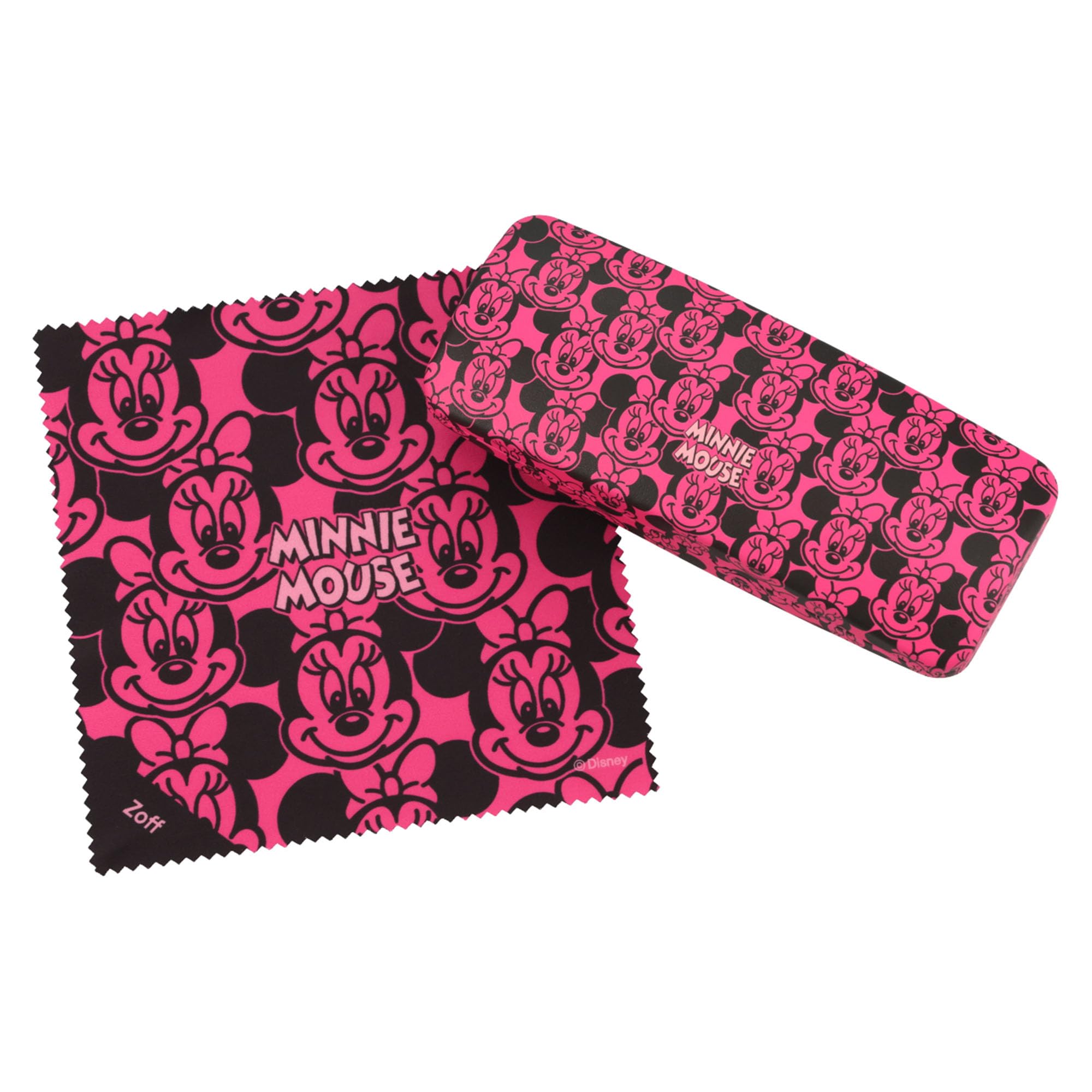 

Glasses case glasses wipe Disney Collection created by Mickey Glasses case Sunglasses case Disney Retro Minnie Minnie Mouse goods Cute [Zoff] & (pink)