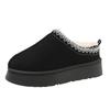 Fashion Fashion Platform Fluffy Slippers for Women Winter Thicken Warm Plush Snow Boots Woman Thick Sole Non Slip Indoor House Slippers