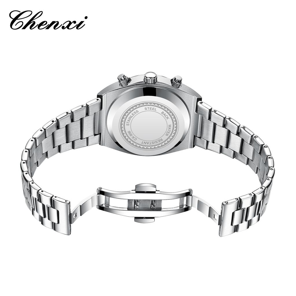Men's Watches Classic Multifunctional Chronograph Sports Watch Top Luxury Stainless Steel Waterproof Luminous Quartz Wristwatch