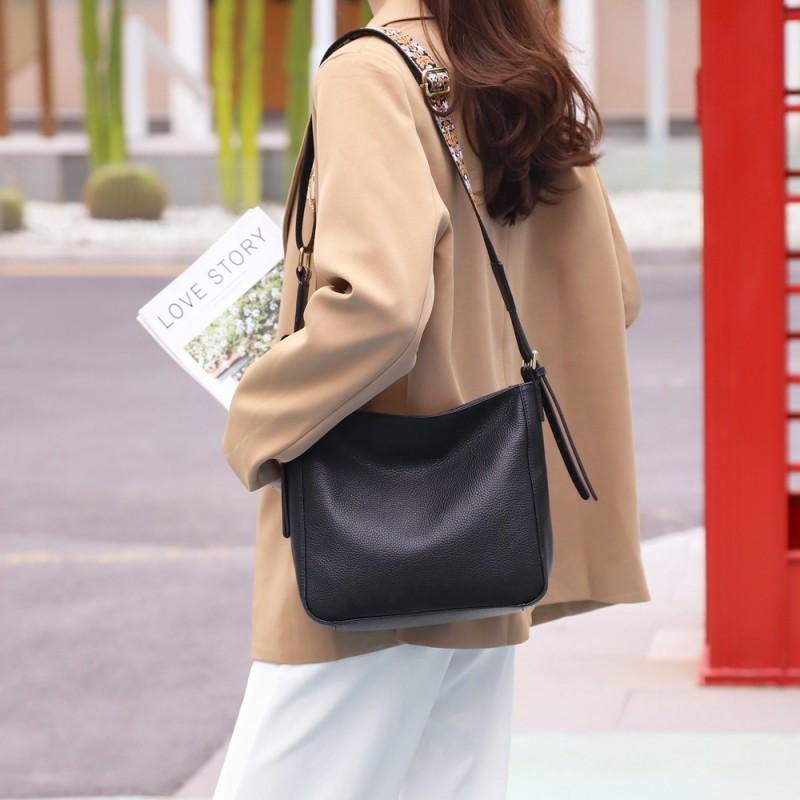 

Genuine Leather Women s Bag Large-capacity Tote High-quality Cross-body Casual All-match Top-layer Cowhide Shoulder 8630
