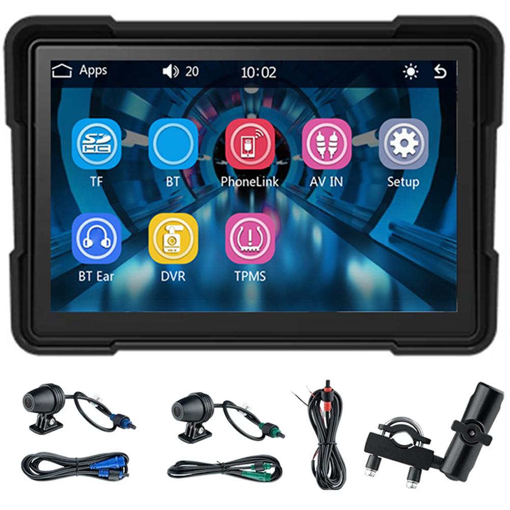 5 Zoll kabelloses Carplay Android Auto, tragbares GPS-Navi, WiFi BT 5.0, Loops-Aufnahme, Anzeigebildschirm, IPS-Touchscreen mit Dashcam
