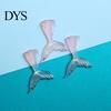 Cartoon 10Pcs Resin Accessories Lovely Shiny Colorful Fish Tail Flat Back Ornament DIY Mini Mermaid Charms Hairbow Phone Christmas Gift