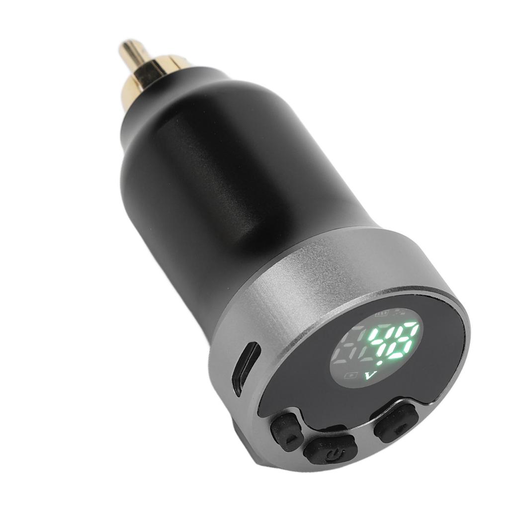 Wireless Tattoo Power Supply LCD Digital Display 4‑12V Adjustable 1600mAh RCA Tattoo Pen Battery