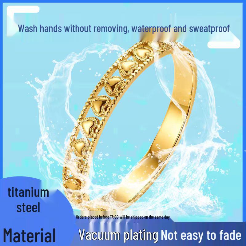 Exquisite European and American Gold-Plated Titanium Steel Women's Bracelet