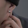 In Fashion Vintage Hip Hop Punk Copper Stud Piercing Hoop Earrings for Women Men Circle Pendient Ear Jewelry Black Color
