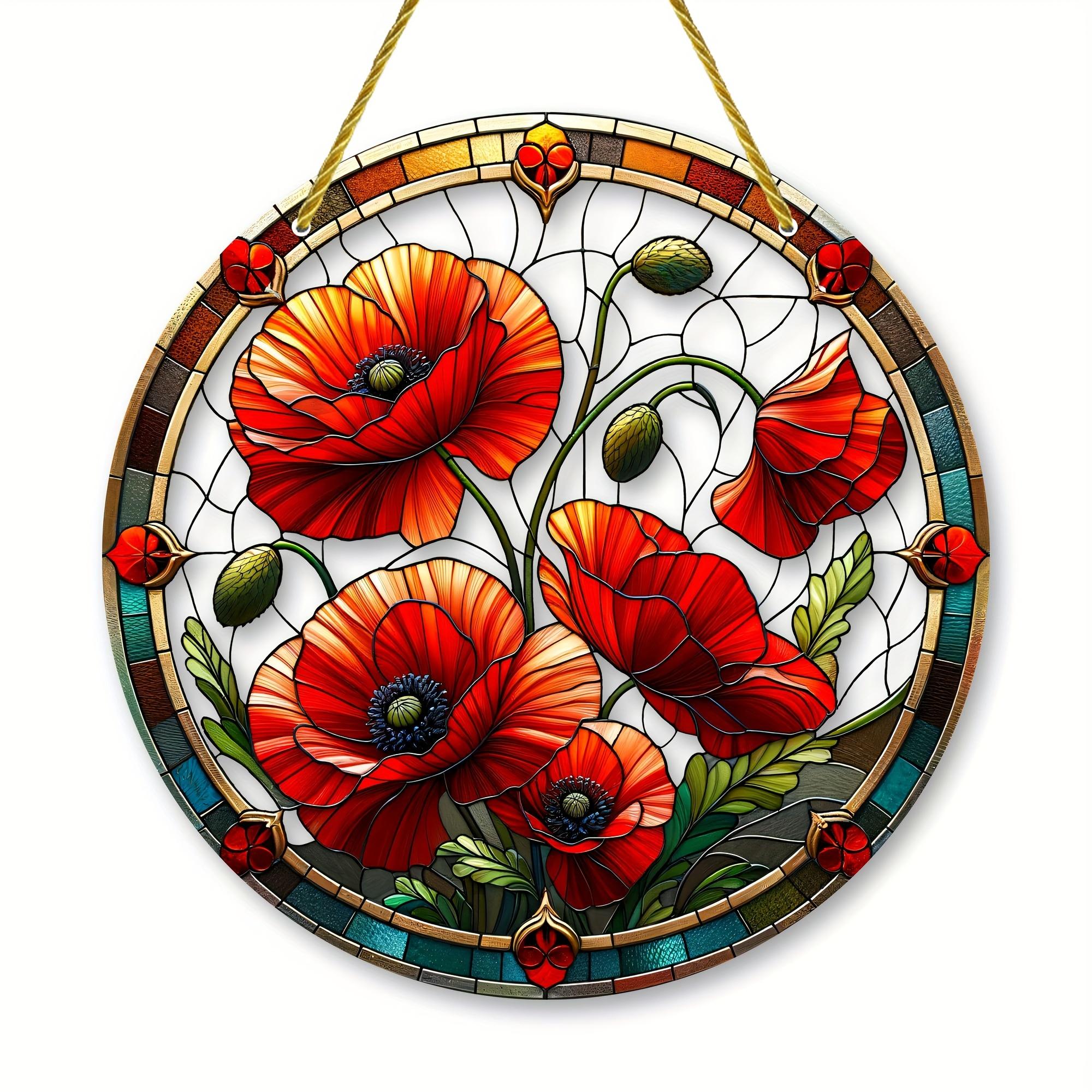 

Sunshine Sunflower Window Hanging, Round Acrylic Sky Suncatcher for Wall Window Horticultural Ornaments, Home Room Yard Decor Acrylic-15x15cm