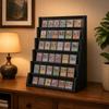 6-Tier Wooden Sports Card Holder Wood Multi-Layer Display Stand