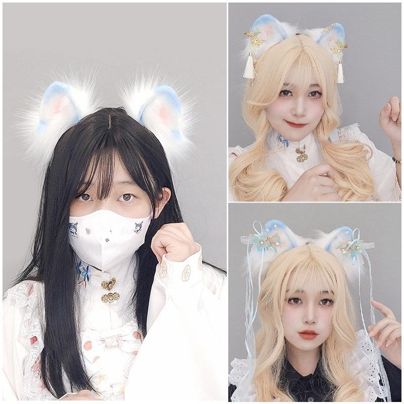 Kitten hair accessories cat ears headgear lolita girl cat ear headband comics cos simulation animal ear headband
