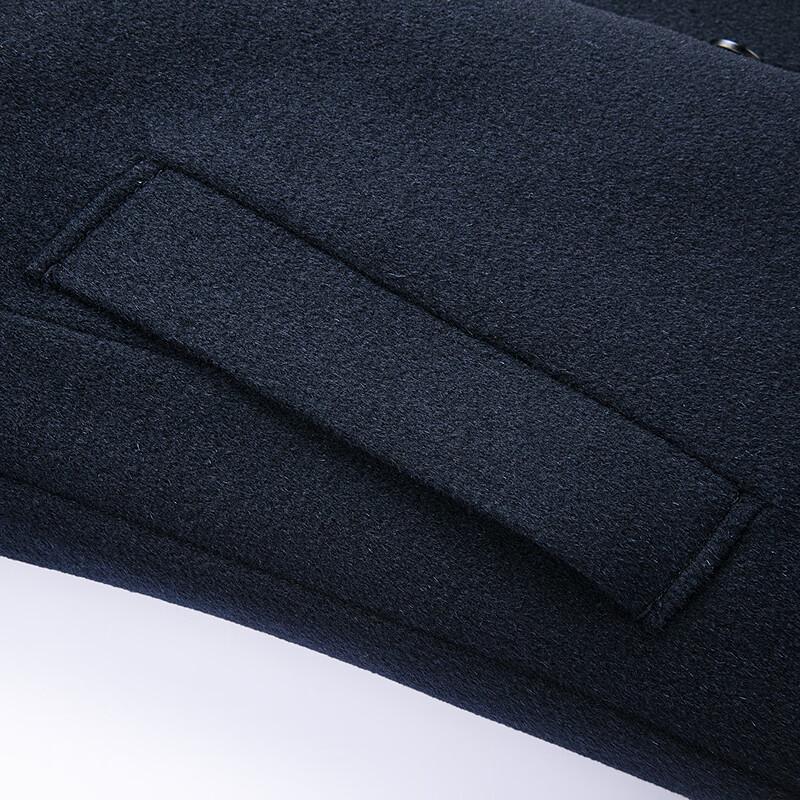 FAPAI Men's Business Lapel Merino Wool Down Overcoat