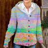 25-Year Cross-Border Hooded Cardigan-Style Fine Knit Sweater Coat
