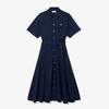 [lacoste] Women's Fit & Flare Belted Polo Dress EF9621-56G166