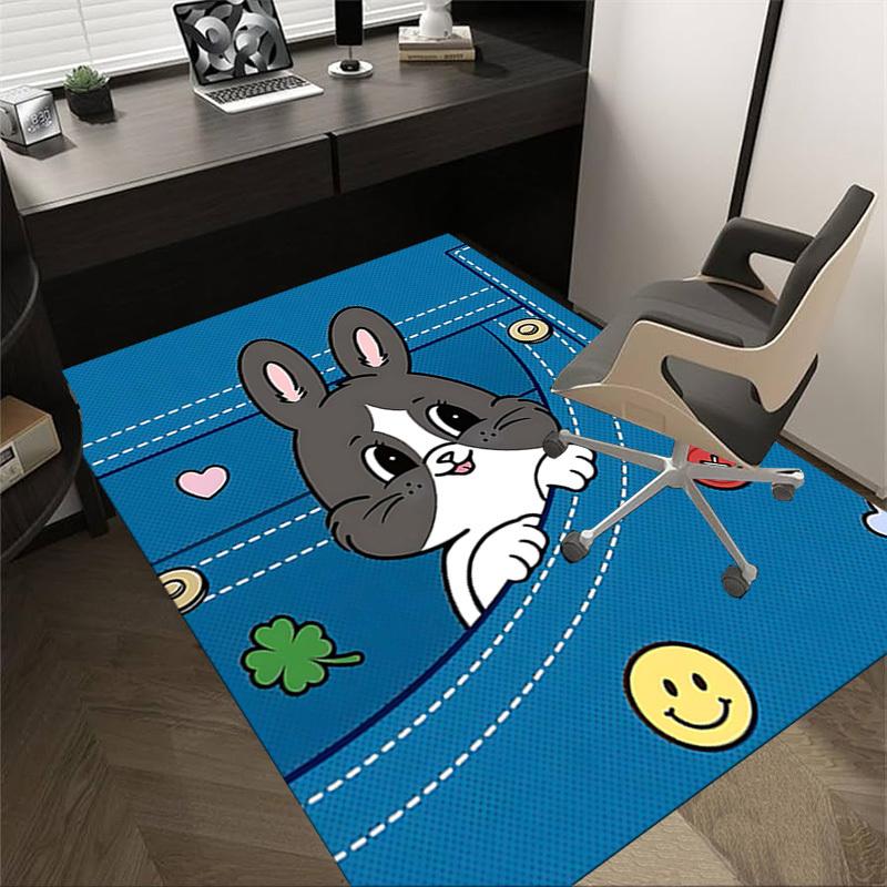 

1PC rabbit button Anti-slip carpet, suitable for Office, bedroomand playrooms. It can also be used as a sofa footrest cover-W24 60cm by 90cm