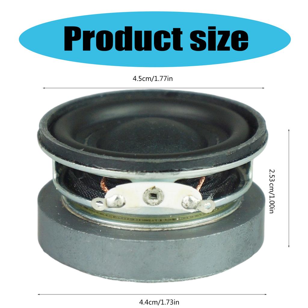 2PCS 45mm Full Spectrum Speakers 4Ohm 5W with Strong Magnet Horn Loudspeaker Powerful Sound Speakers Pair