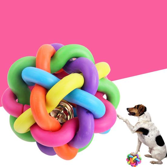 Ball Bell Colorful Teeth Cleaning Random Color Sound Woven Ball