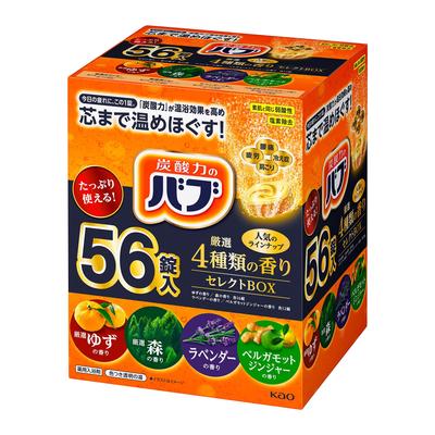 [Große Menge] Bub Medizinische Kohlensäurehaltige Badesalze Sortiment (56 Tabletten) in 4 Ausgewählten Düften [Quasi-Arzneimittel]