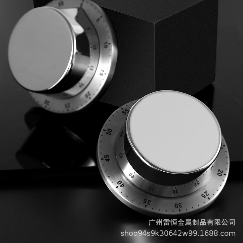 Clock Magnetic Kitchen Mechanical Alarm Timer Stainless Steel Baking Reminder For Learning Time Management