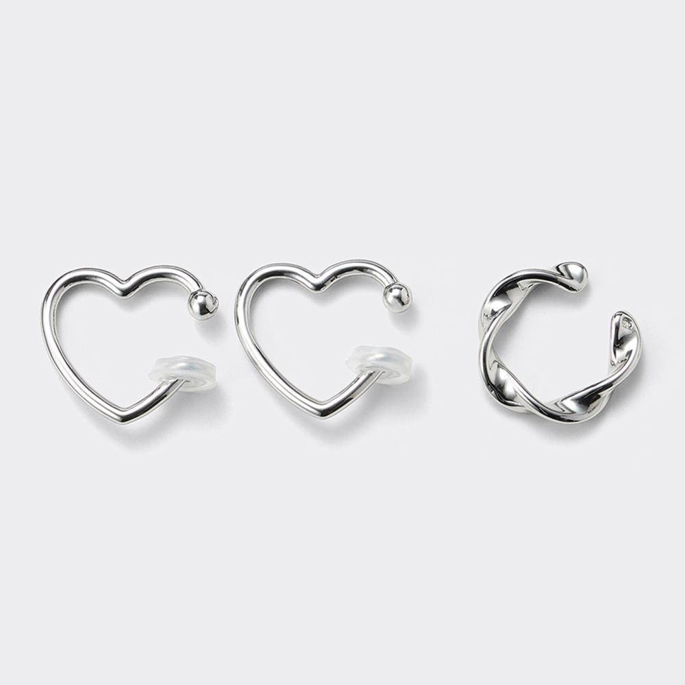 

Серьги-каффы GU by Uniqlo в форме сердца без отверстий