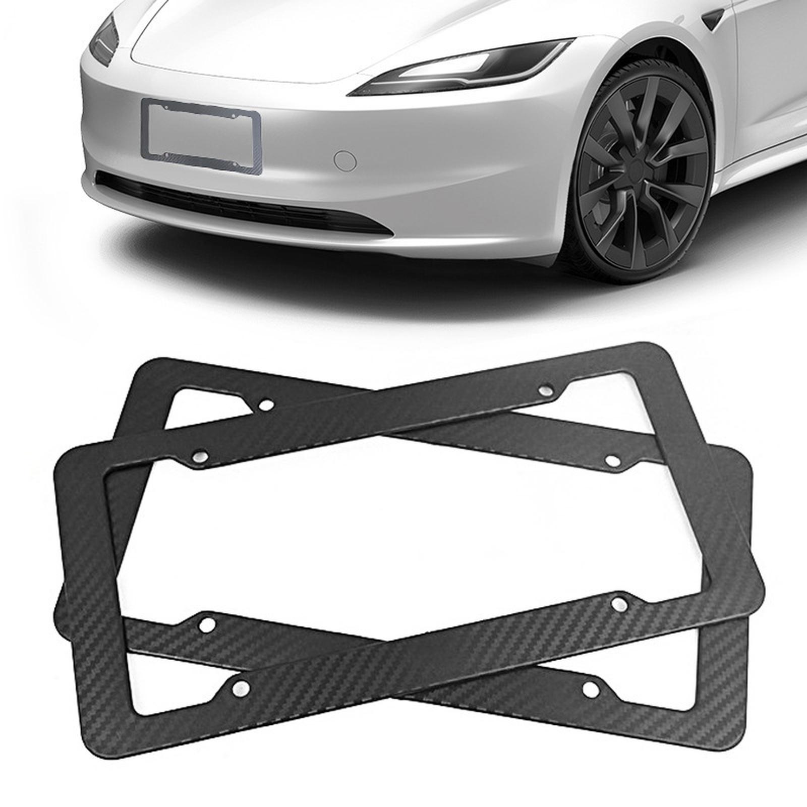 

License Plate Frame Sleeve with Carbon Fiber Pattern License Plate Frame for W212 W213 W205 W177 W247 W176 One Size