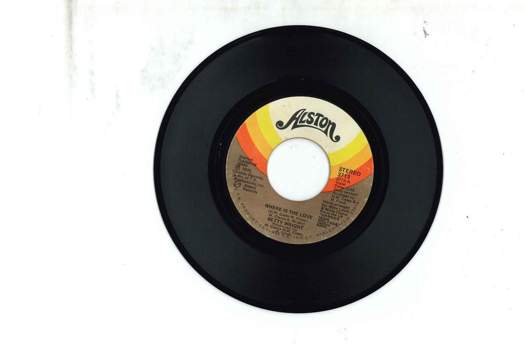 7inch Record BETTY WRIGHT - Where Is The Love 3713 ALSTON US Soul/Funk Used
