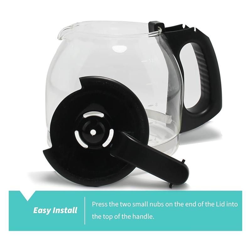 B83B-2Pack Replacement Lid for Mr Coffee 12-Cup Glass Coffee Pots 2Pcs Coffee Replacement Pot Lid Coffee Pot Accessories