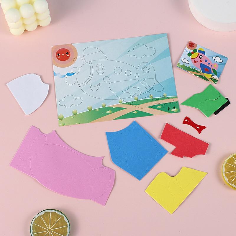 DIY Cartoon Animal 3D EVA Foam Sticker Puzzle 20 Styles Handmade Early Learning Educational Toys For Children Kids Gift