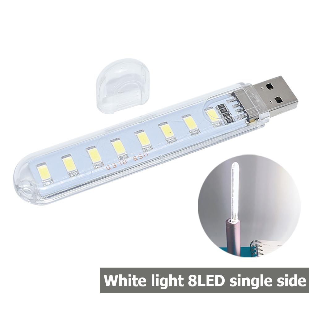 Mini přenosná USB LED knižní lampa DC5V ultra jasná čtecí knižní stolní lampa 3LED 8LED světla pro power banku PC notebook notebook