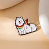 Cartoon Creative Dog Series Small Animal Alloy Brooch Samoyed Puppy Bag Decorative Badge