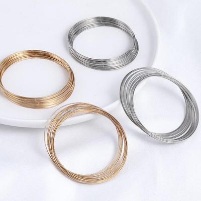 Copper-Plated 14K Gold Steel Wire Bracelet Ring - DIY Jewelry Accessory
