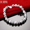 925 Sterling Silver 8mm Bead Bracelet Wedding Jewelry
