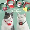 Pack of 2 Plush Pet Collars Funny Christmas Party Dogs Collar Pet Party Neckwear Cats Collar for Festival Celebration