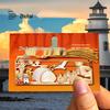 Zhuhai Sun and Moon Shell Fridge Magnet - Cultural Metal Souvenir for National Day & Mid-Autumn Festival