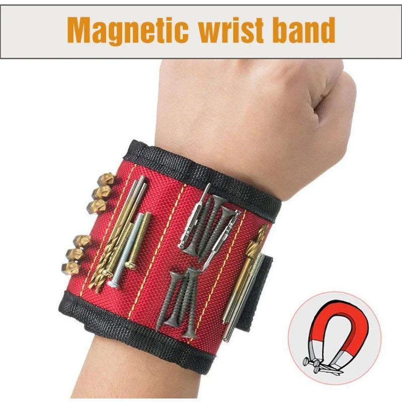 Magnetic Wristband for Holding Screws,Nails,Drilling Bits,Wrist Tool Holder Belts with Strong Magnets,five Rows of Ten Magnets